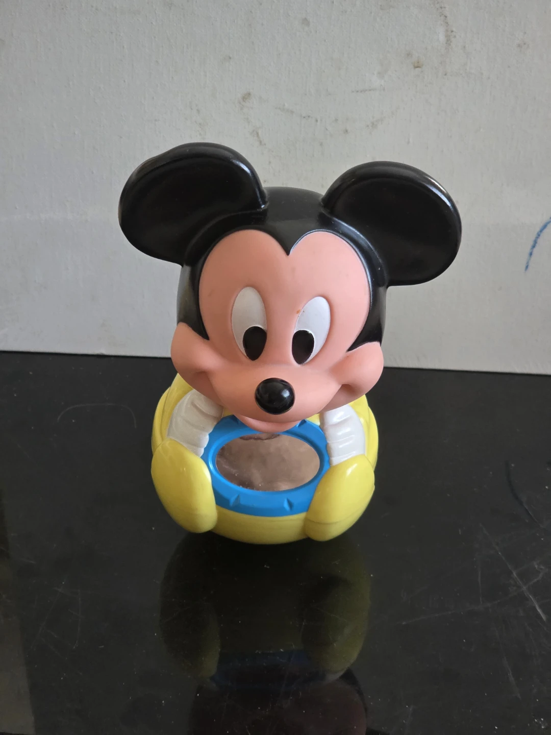 Vintage 1984 Mickey Mouse roly poly Plastic Toy