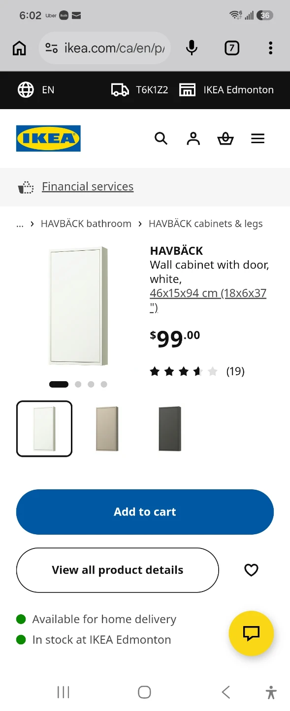 Red IKEA HAVBÄCK Wall cabinet with door, - photo 2