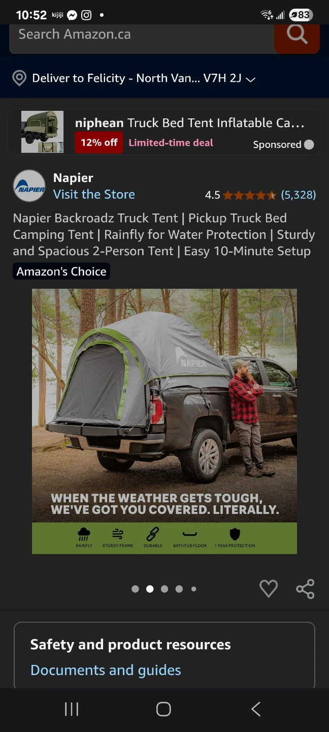 Napier Backroadz Truck Tent like new - photo 3
