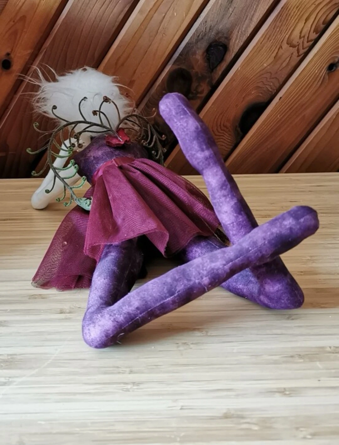 Vintage Handmade Woodland Fairy Decorative Figure - photo 3