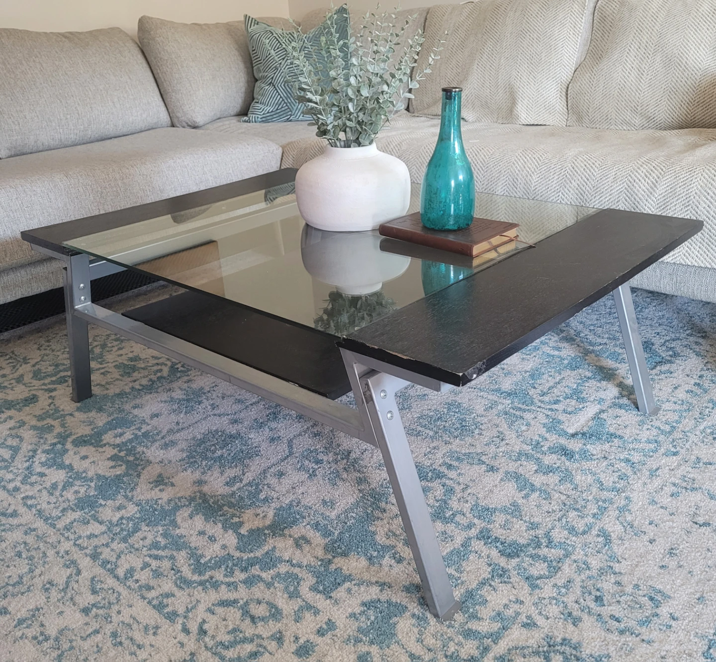Modern Coffee Table with Glass Top