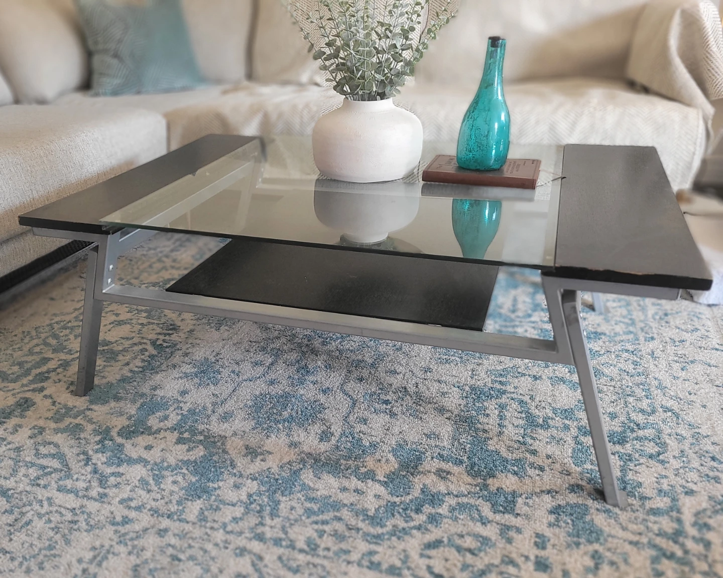 Modern Coffee Table with Glass Top - photo 2
