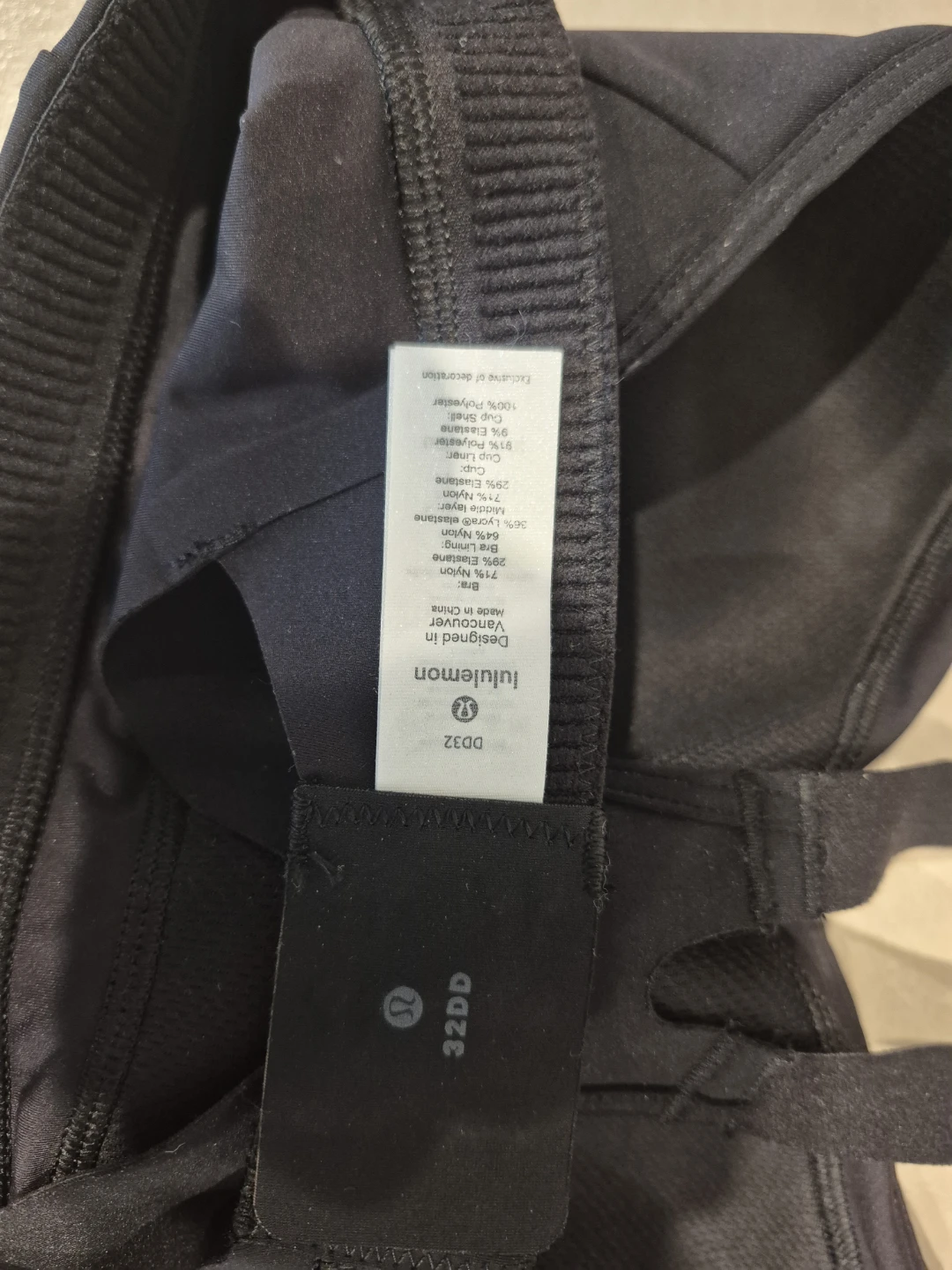 Lululemon Black Sports Bra DD32 - photo 4