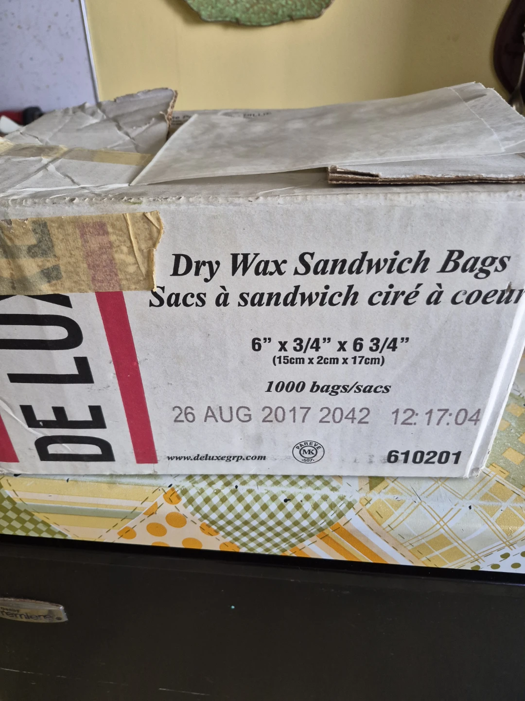 Deluxe Dry Wax Sandwich Bags 1000 ct