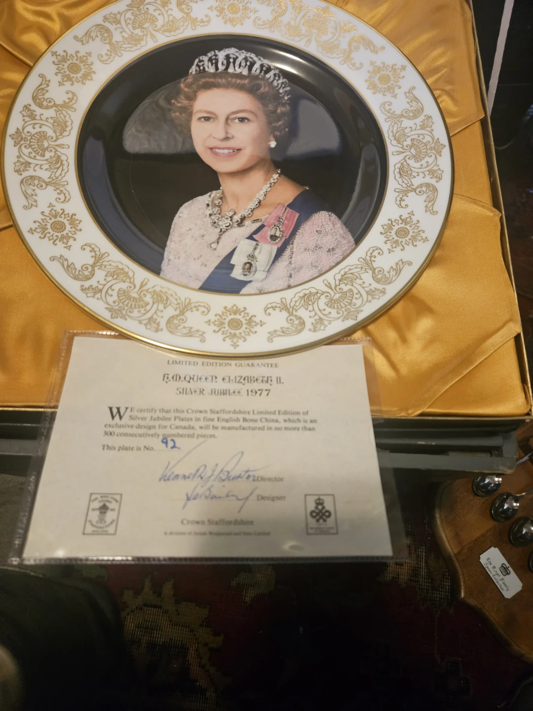Queen Elizabeth II Silver Jubilee 1977 Commemorative Plate