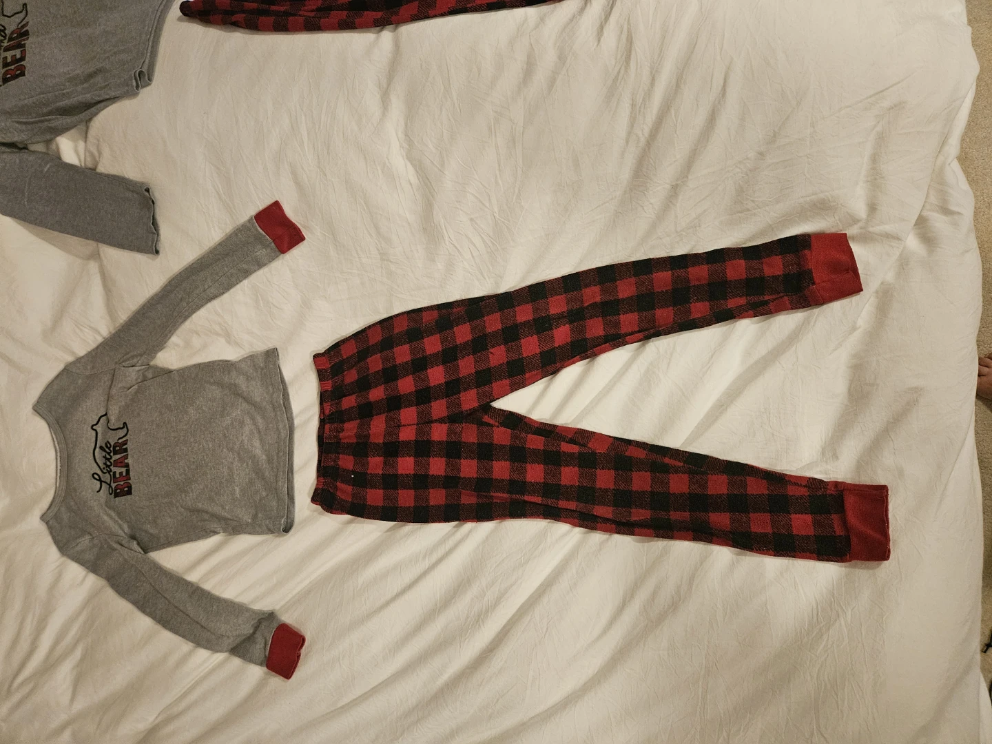Matching Family Pajamas Set - Red Plaid & Bear - photo 3
