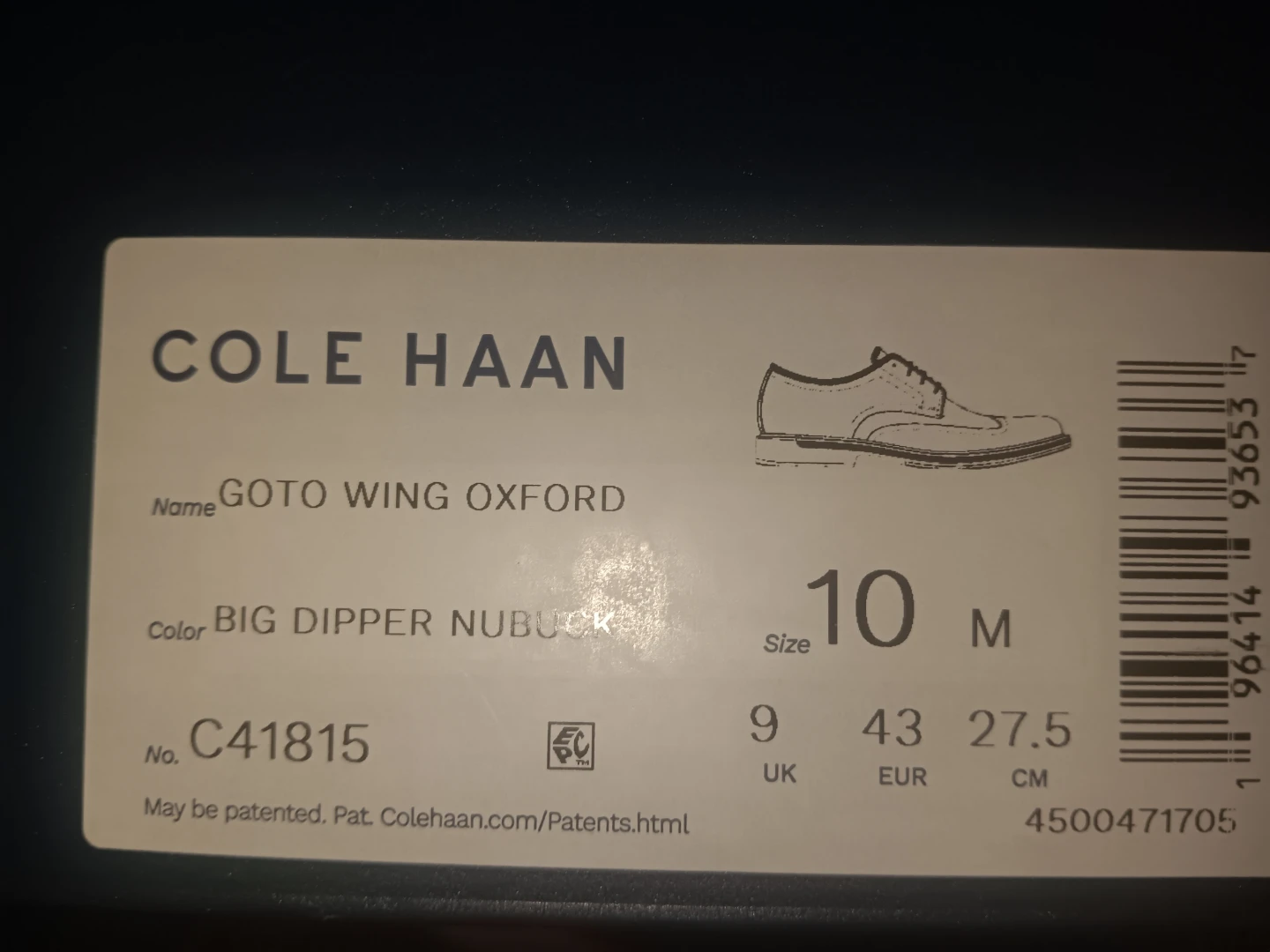 Cole Haan Men's GOTO WING OXFORD Shoes Size 10M - photo 5
