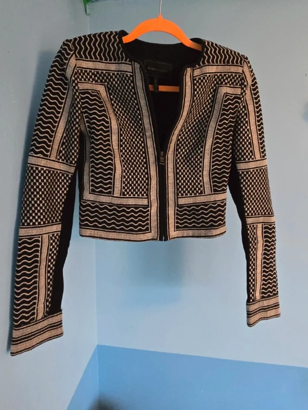 BCBGMAXAZRIA Black & White Geometric Jacket - photo 5