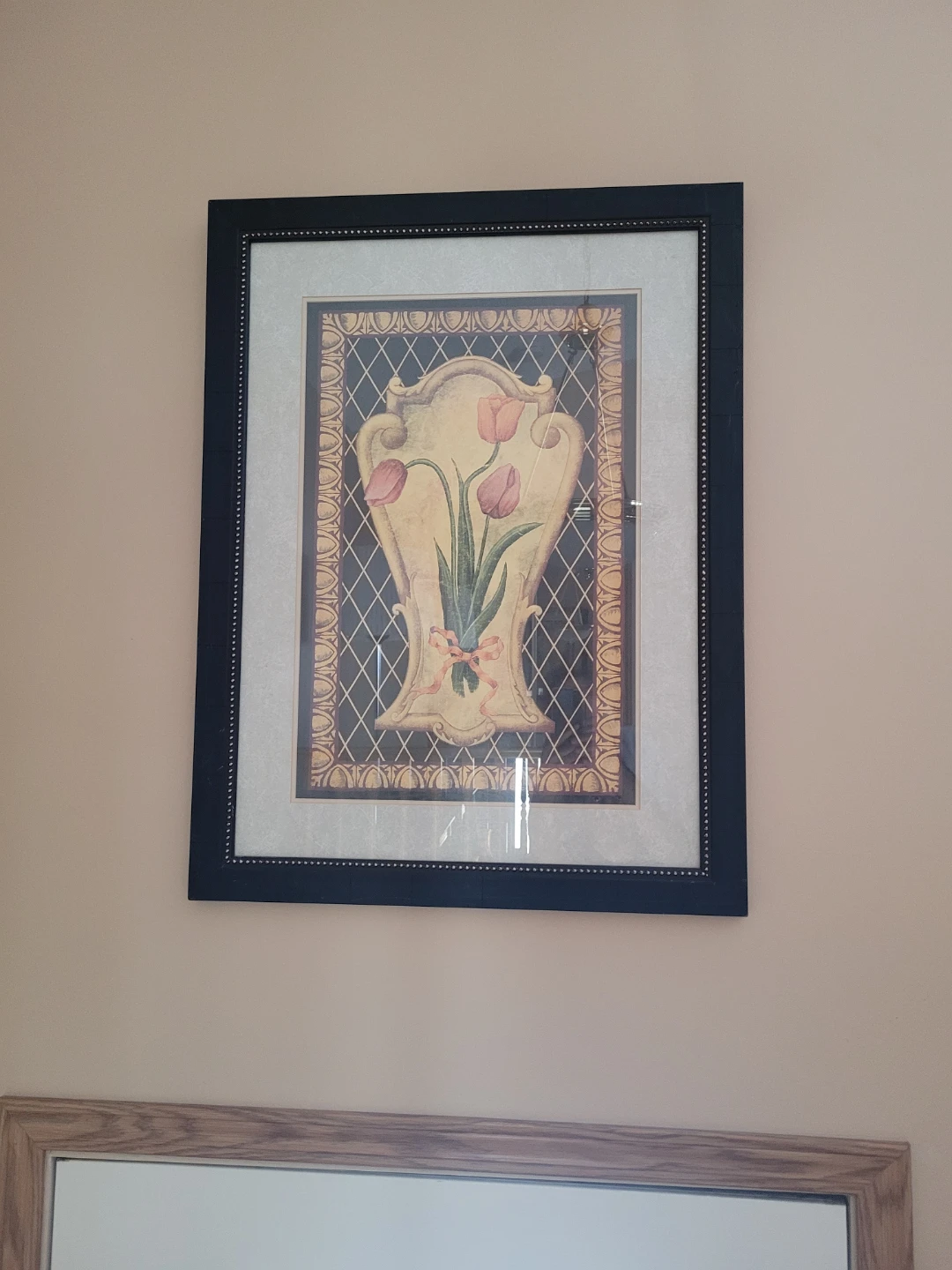 Framed Wall Art with Tulips - photo 2