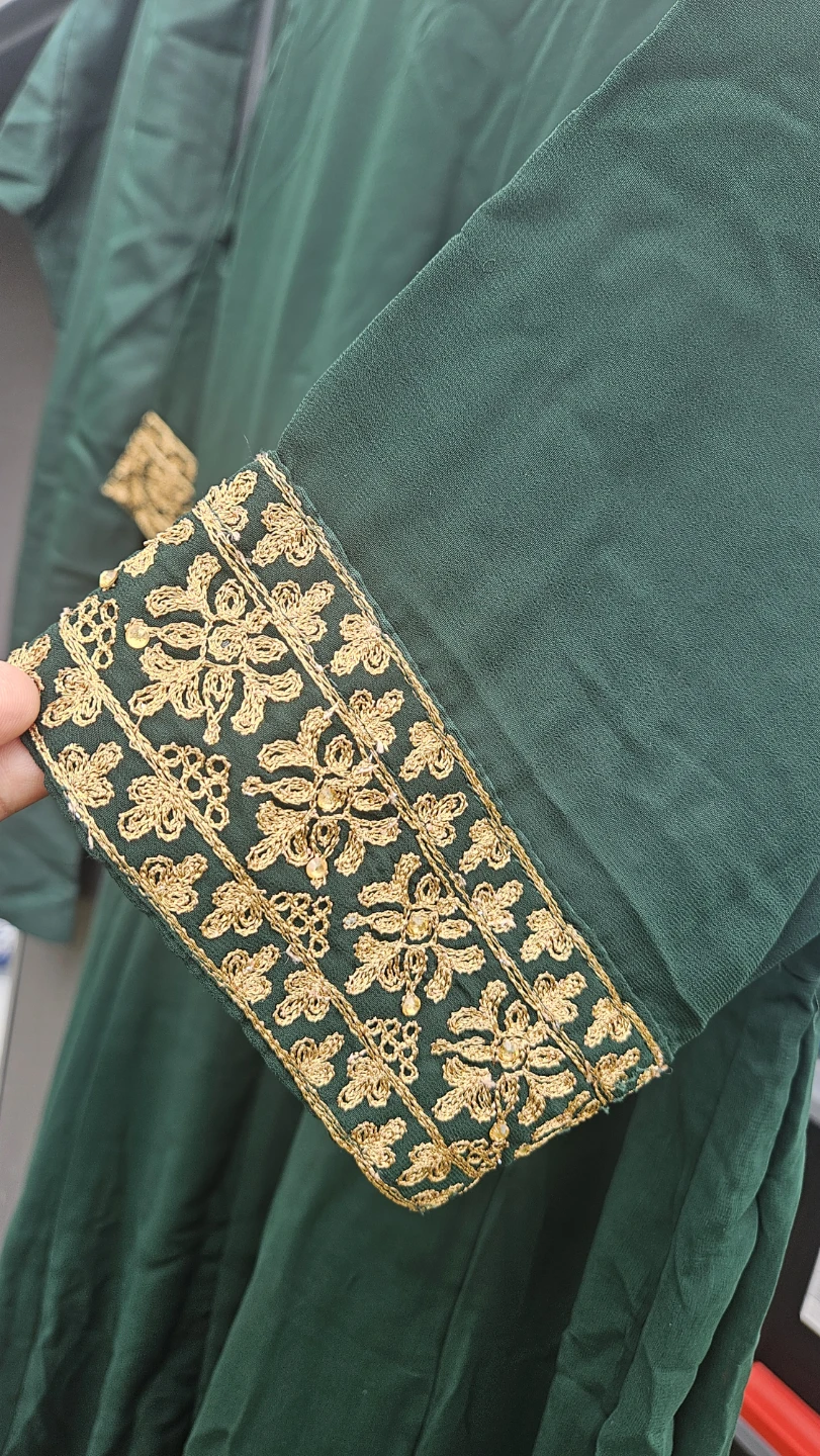 Green Embroidered Dress with Dupatta - Haykay.com - photo 3