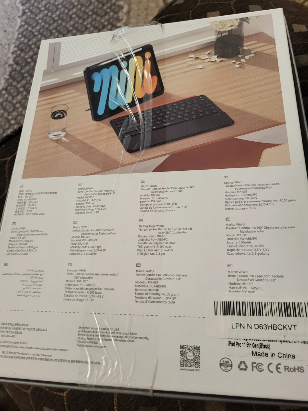 WIWU Combo Pro 360 Rotating Detachable Keyboard for iPad Pro 11"