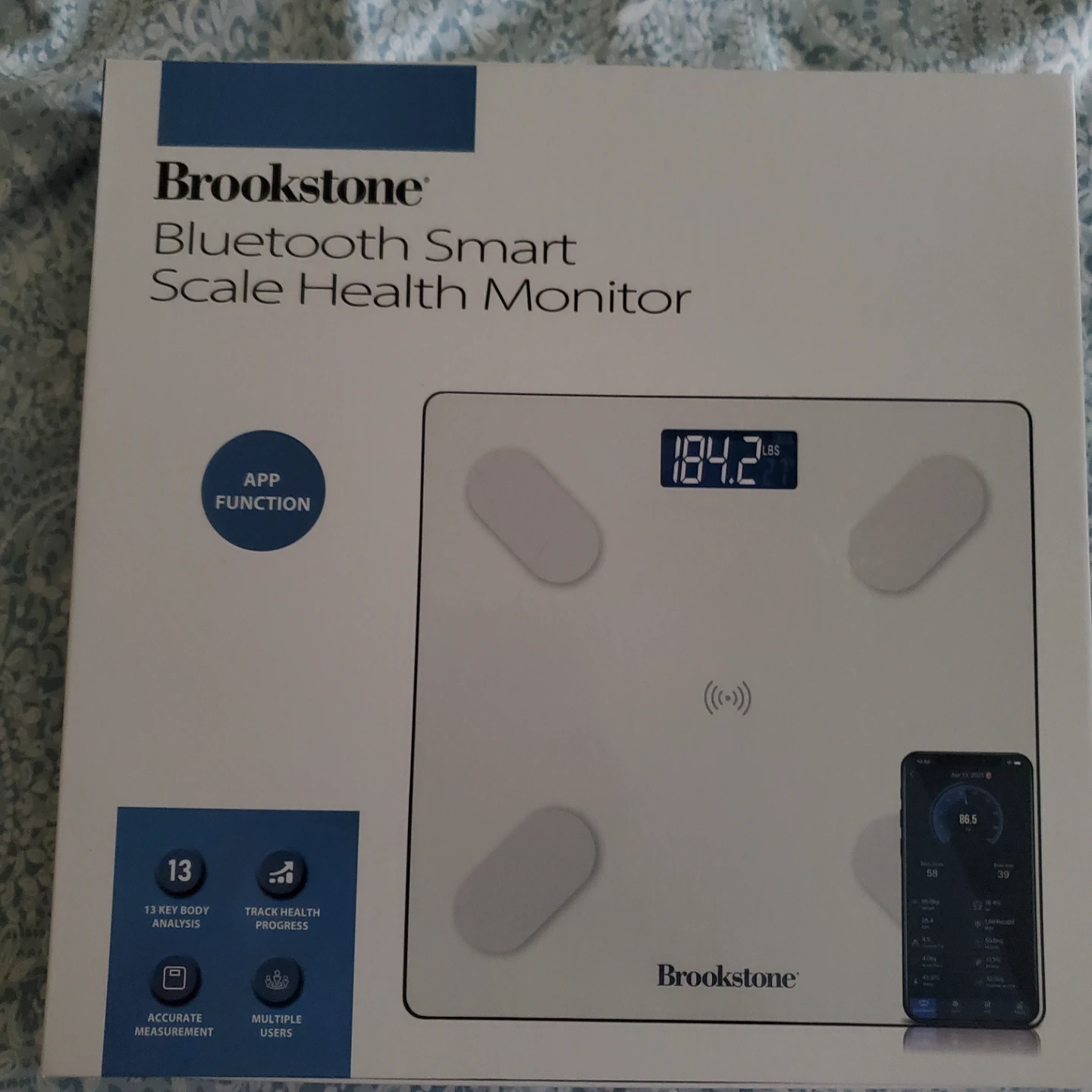 Brookstone Bluetooth Smart Scale Health Monitor