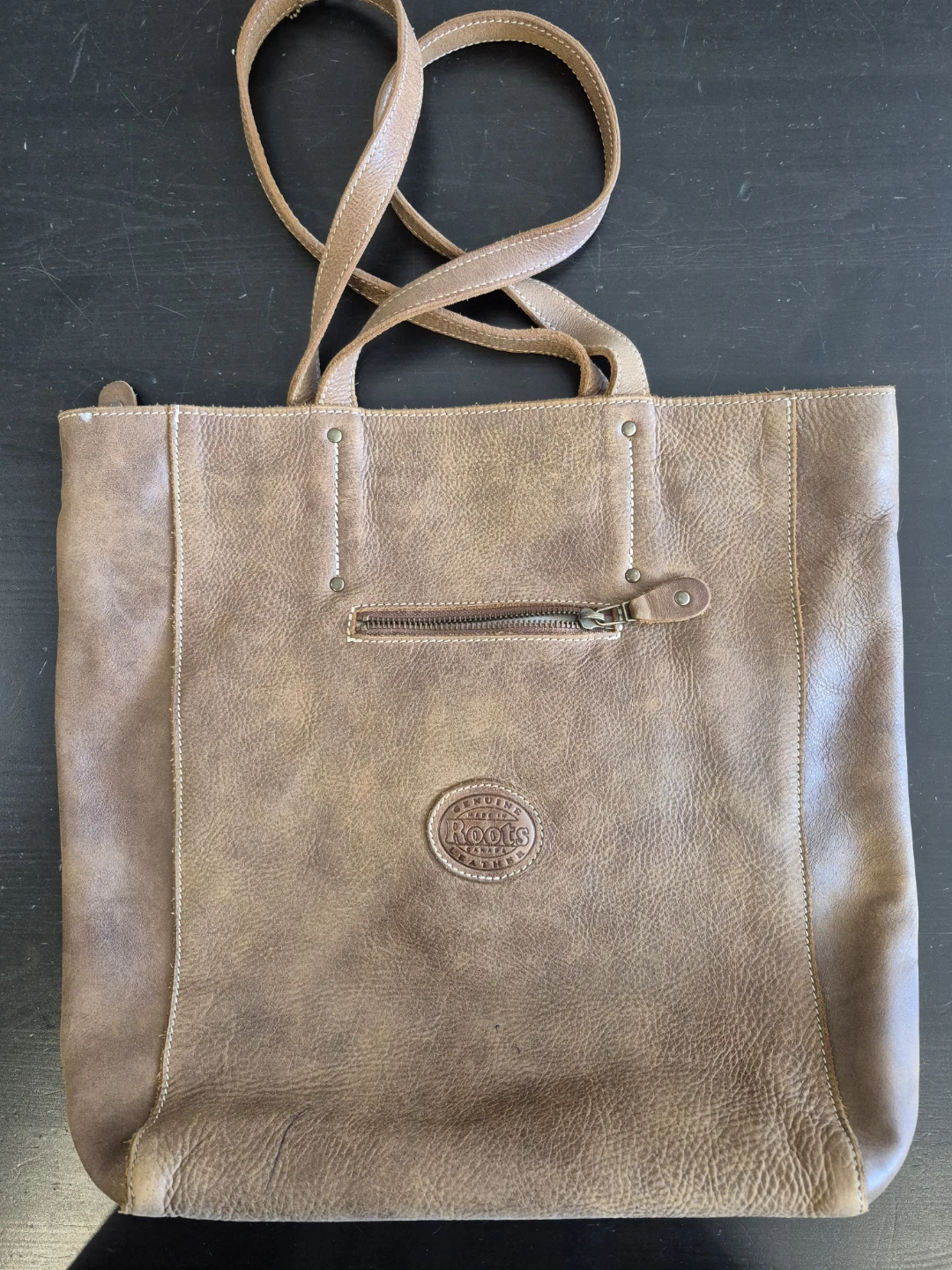 Roots Brown Leather Tote Bag - photo 3