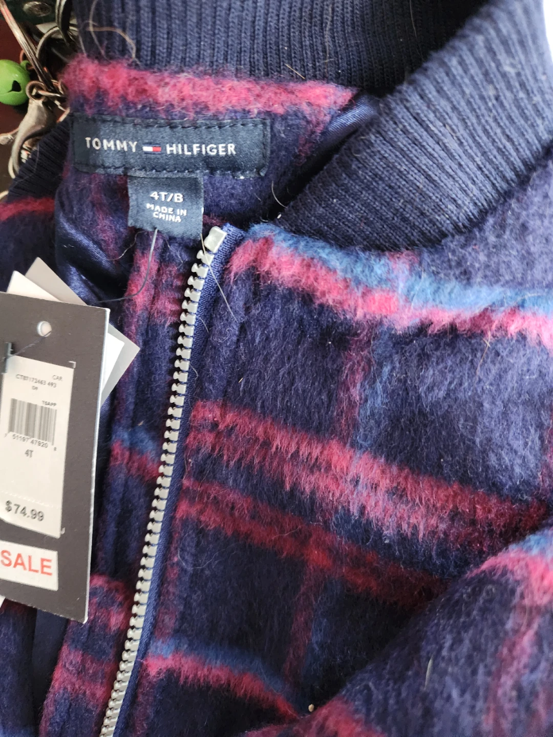 Tommy Hilfiger Plaid Bomber Jacket size 4T - photo 3