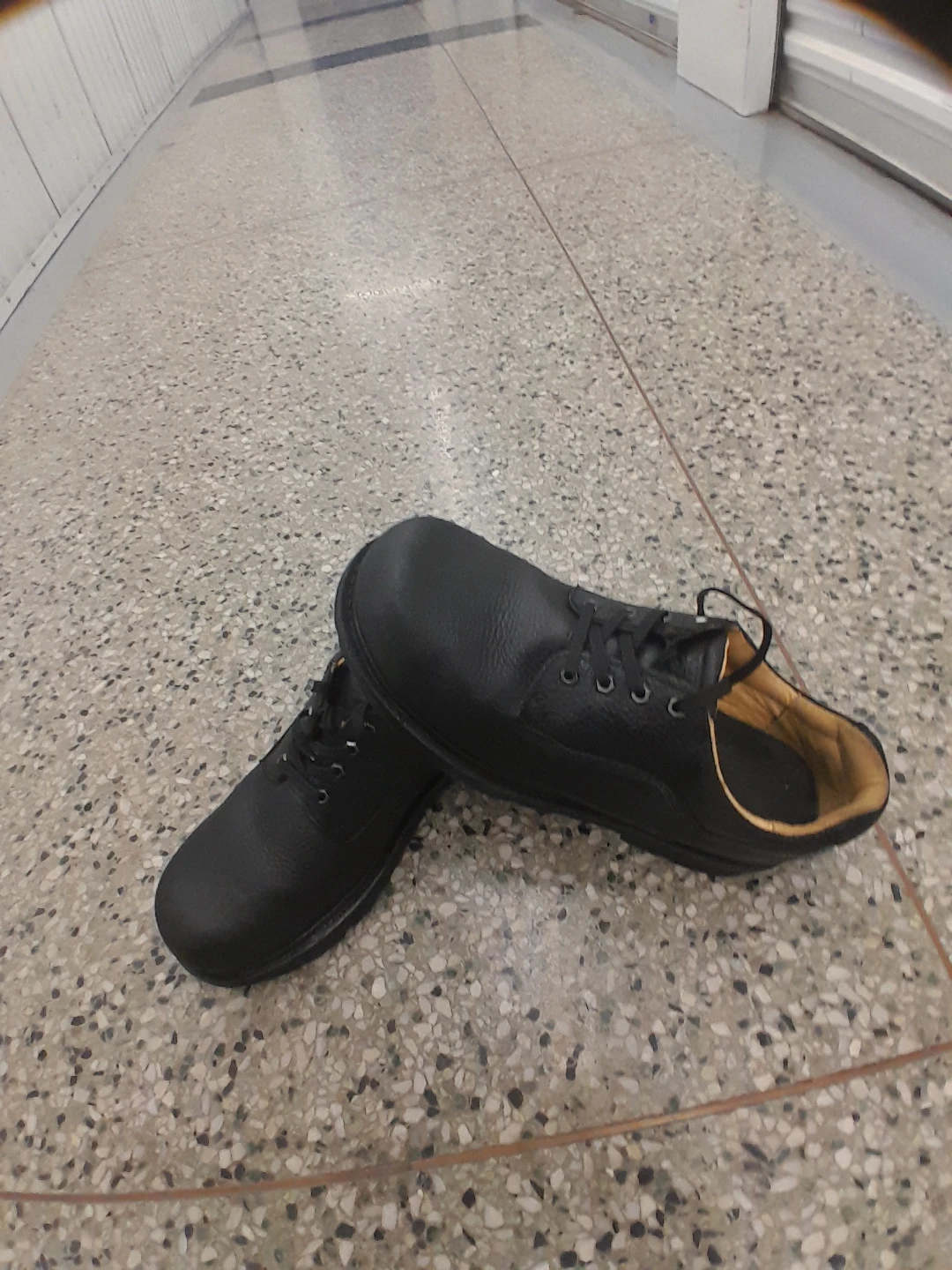 Black Leather Safety Shoes Original Dakota Men's Size 12 - photo 4