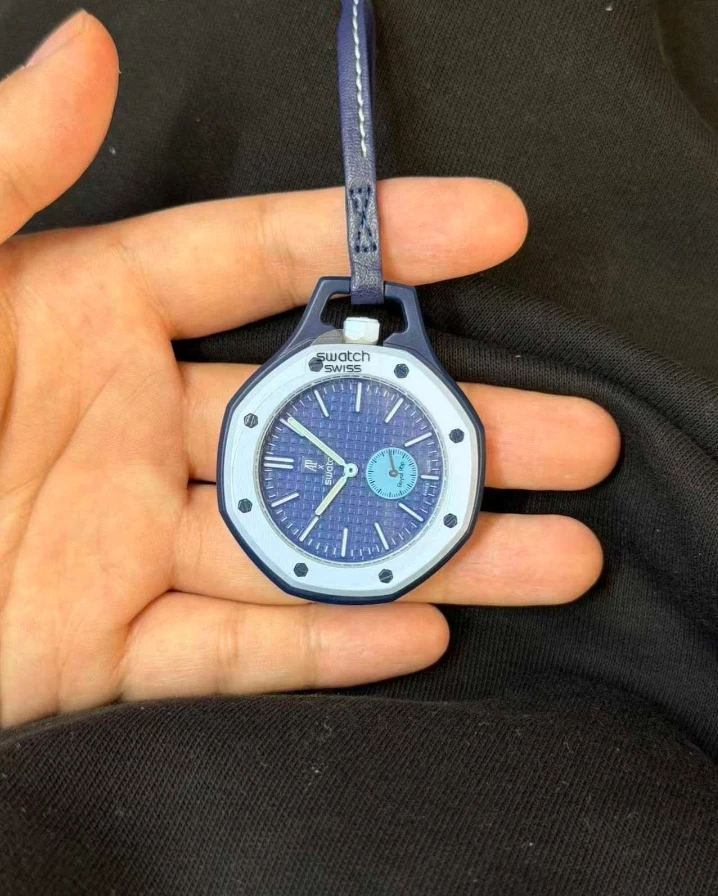 Swatch Swiss Royal Pop Keychain Watch