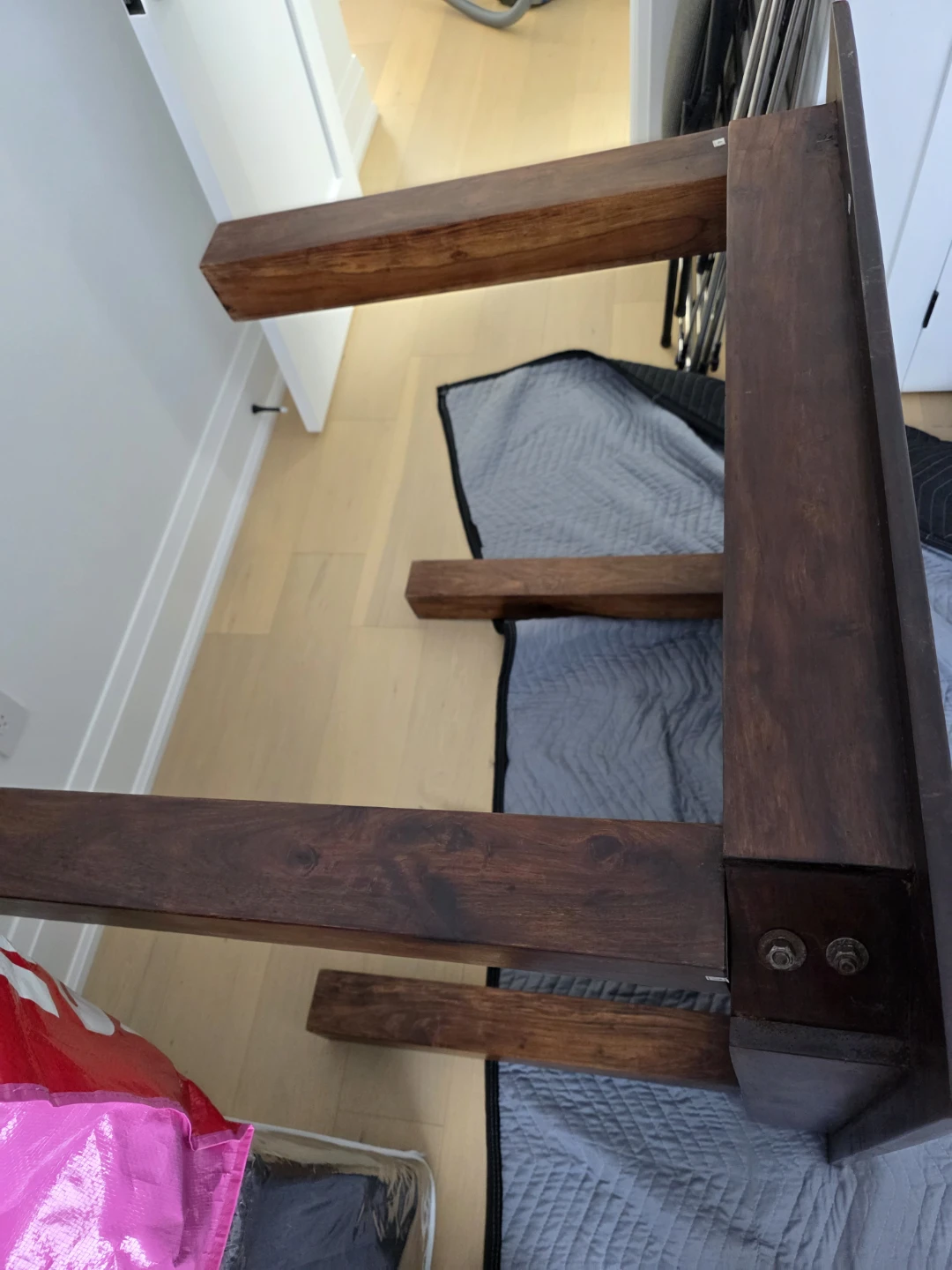 Dark Wood Side Table - photo 2