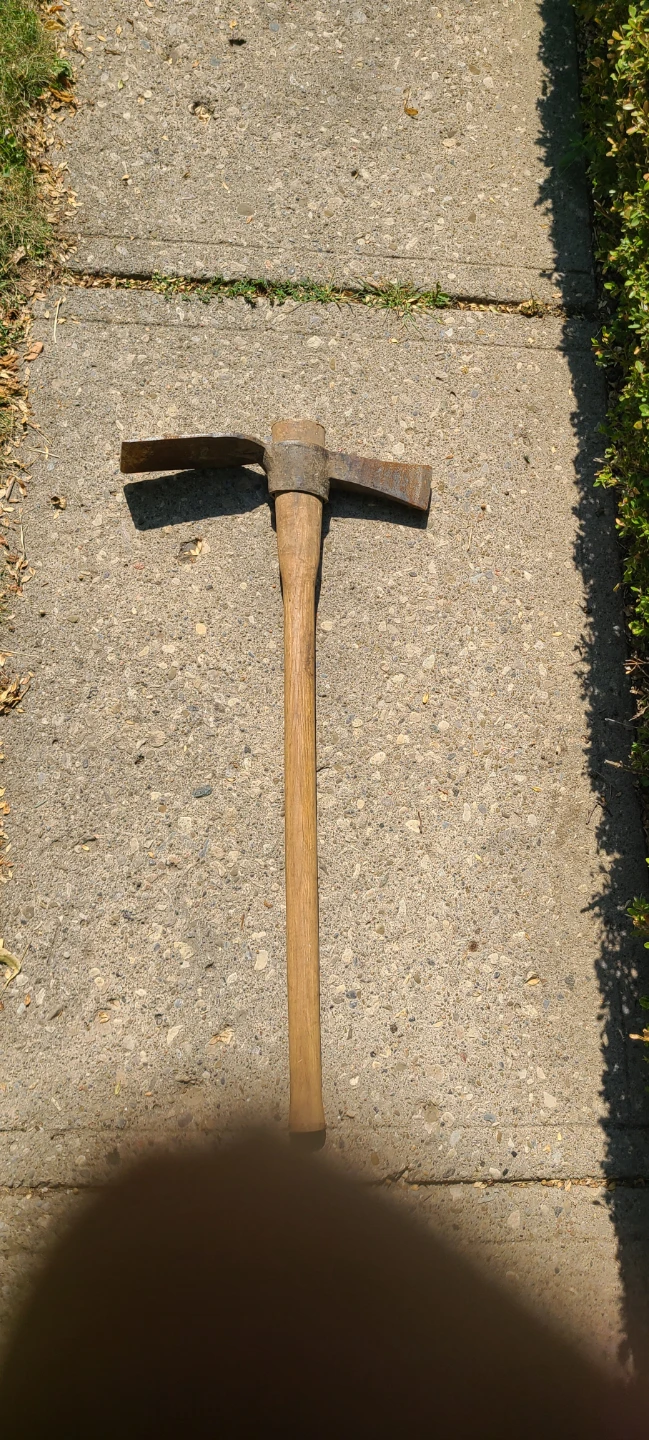 Pick Axe with Wood Handle - Dig Trenches, Chop Roots, Etc. - photo 2