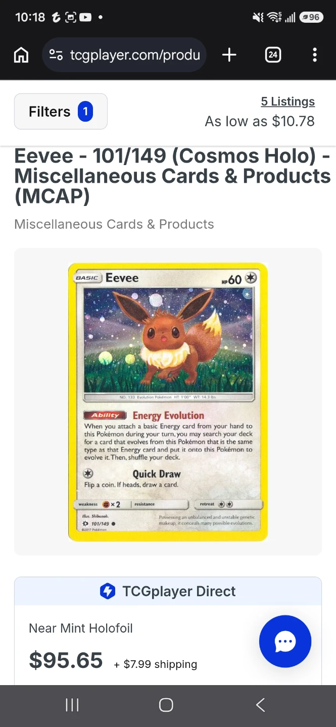 Pokemon Cards. Fairy Deck Stuff. Eevee - photo 3