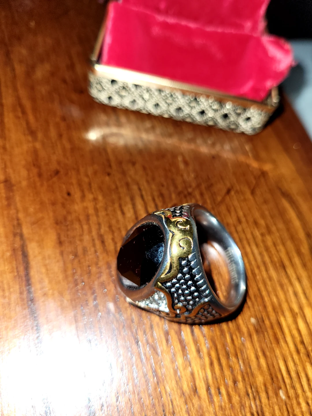 Men's Onyx Ring with Jewellery Box - photo 2