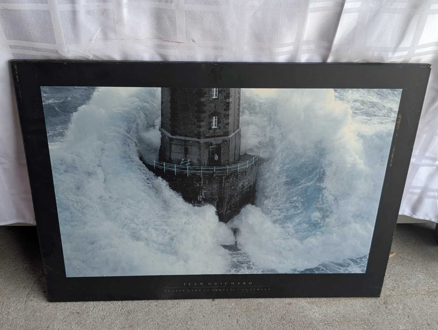Vagues dans la Tempete by Jean Guichard Framed Print