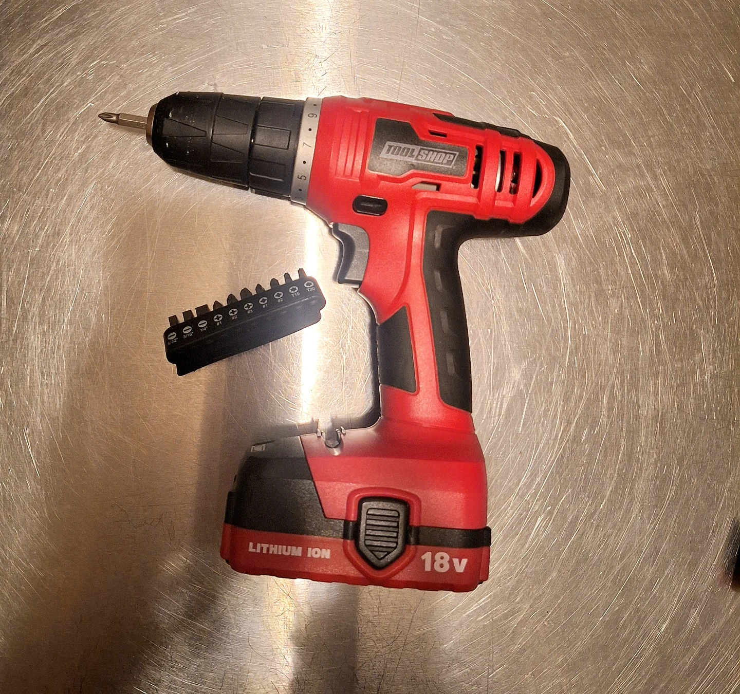Tool Shop 18V Cordless Drill with Bit Set