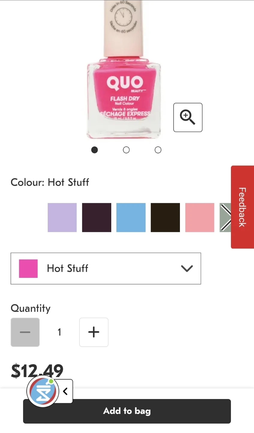 QUO Beauty Flash Dry Nail Colour - Hot Stuff