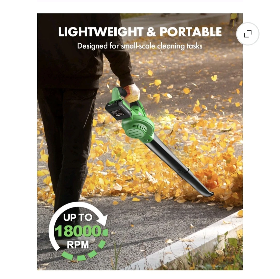 Firstness Cordless Leaf Blower with 2 Batteries - photo 3