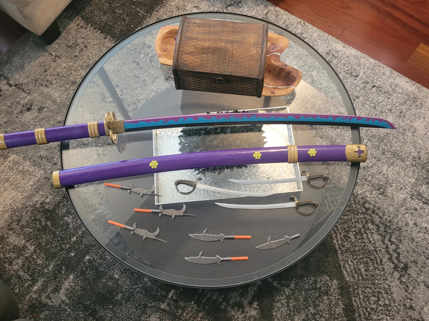 ‼️NEED GONE TODAY‼️Purple Katana Prop Set with Miniatures - photo 2