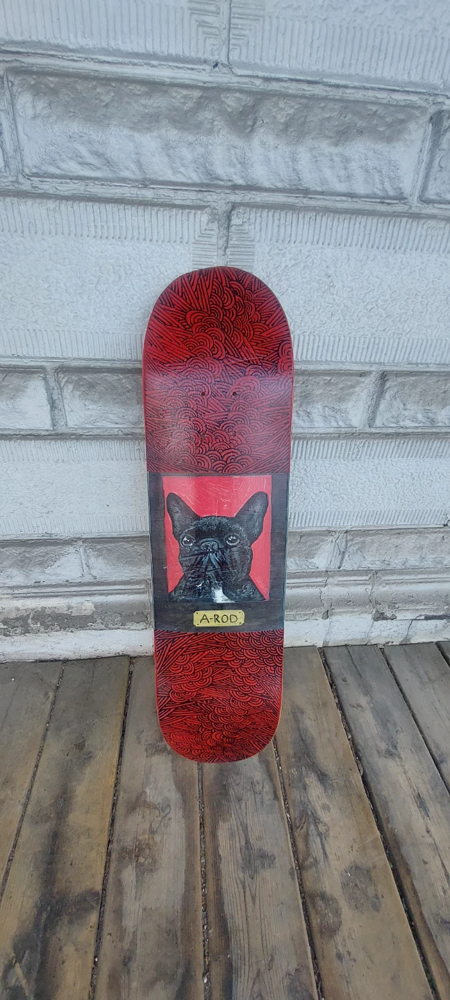 Custom French Bulldog Skateboard Deck