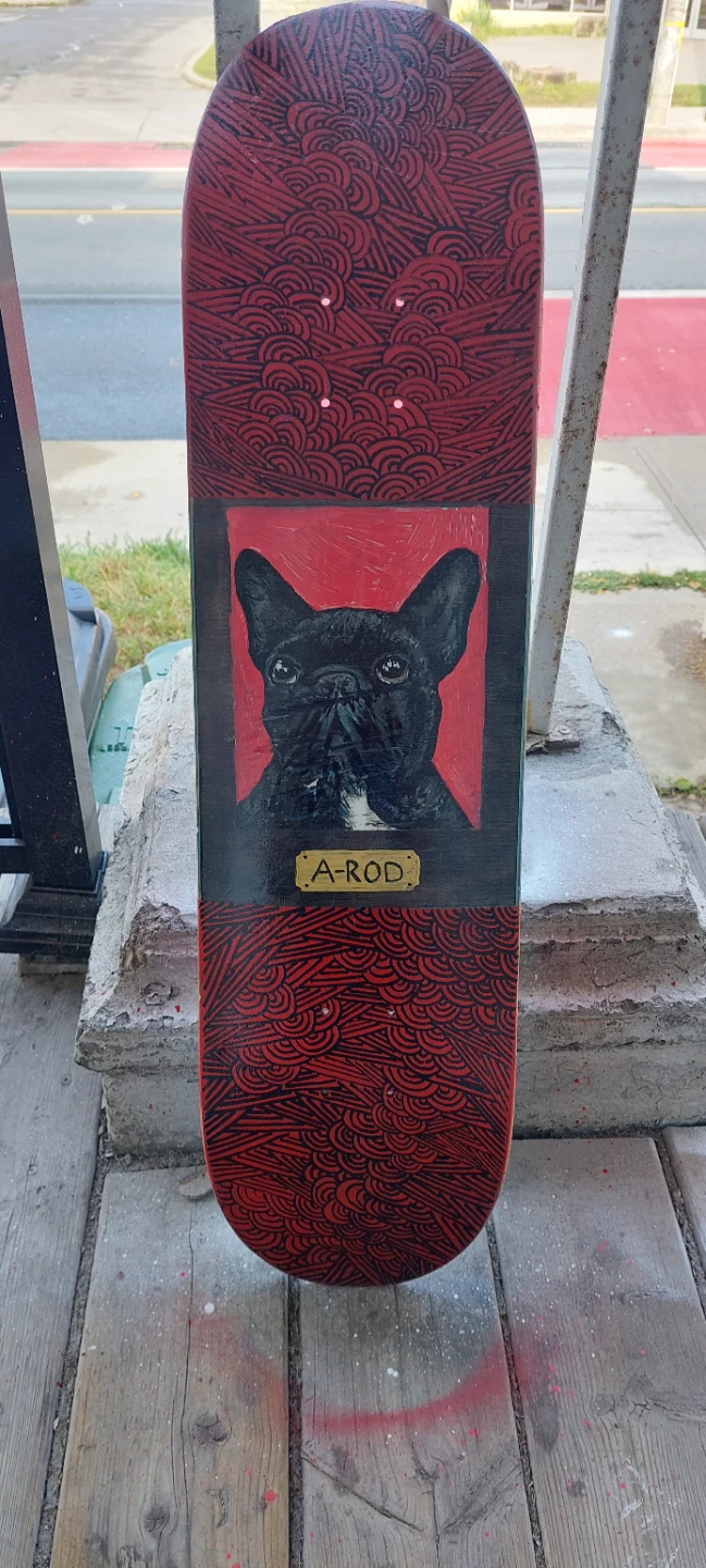 Custom French Bulldog Skateboard Deck - photo 2