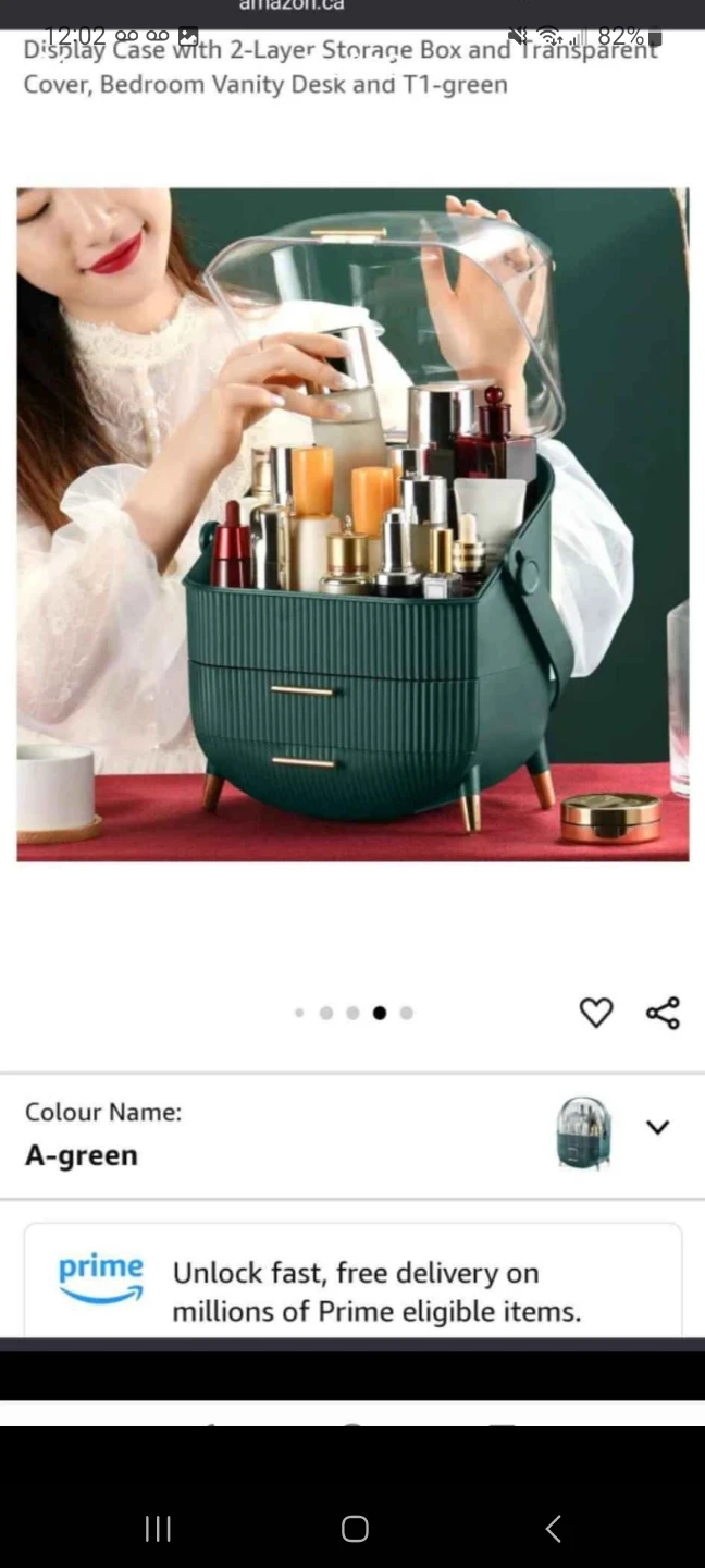 A-green 2-Layer Storage Box with Transparent Cover