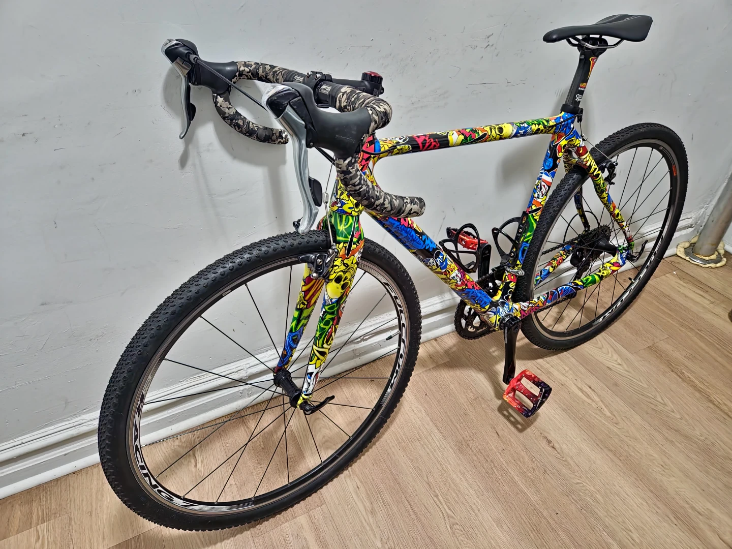 Custom "Sticker Bomb" Gravel Bike