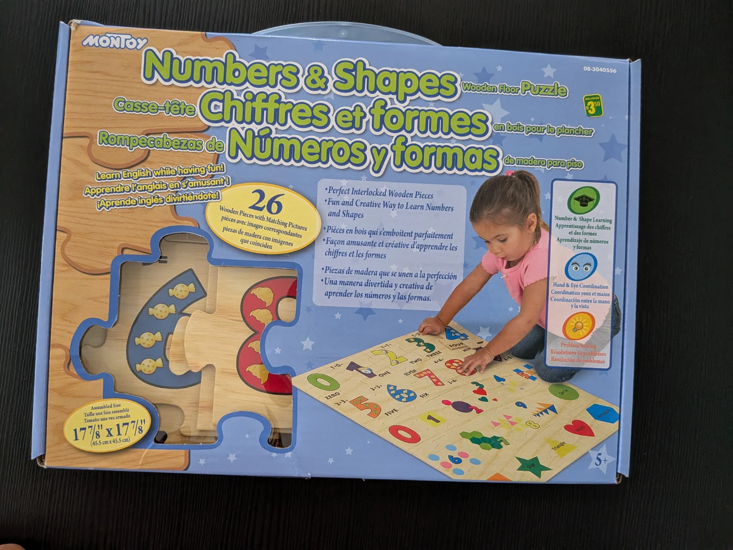 Montoy Numbers & Shapes Wooden Floor Puzzle - photo 2