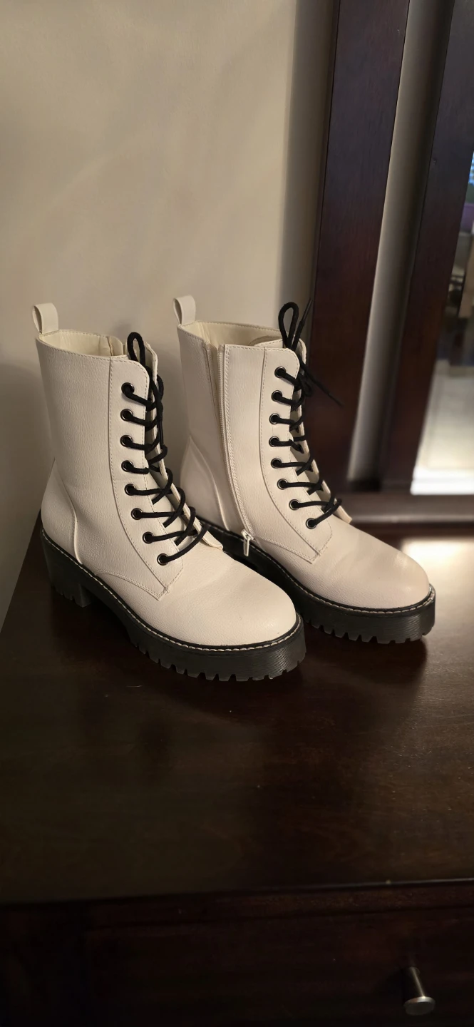 White Combat Boots - photo 2