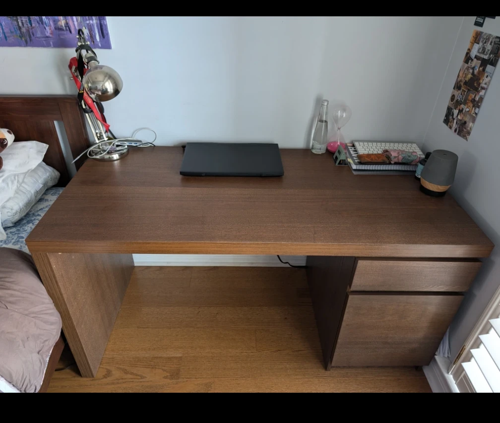 Dark Wood Writing Desk- moving sale