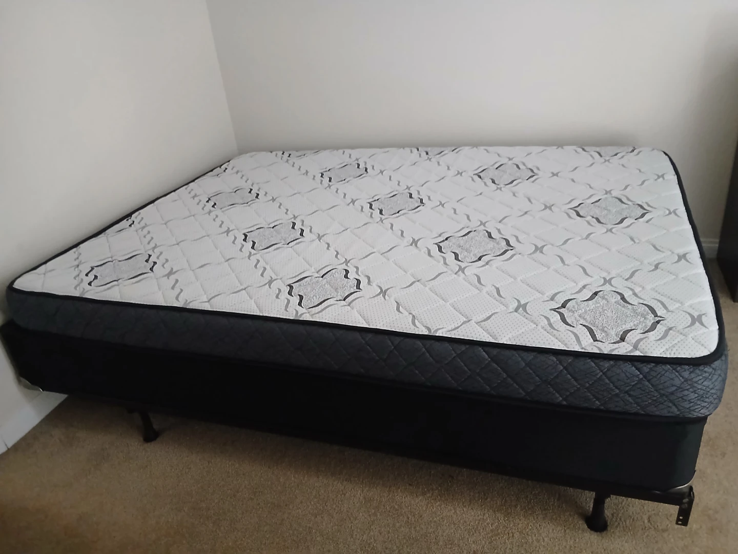 Queen Mattress Set with metal frame