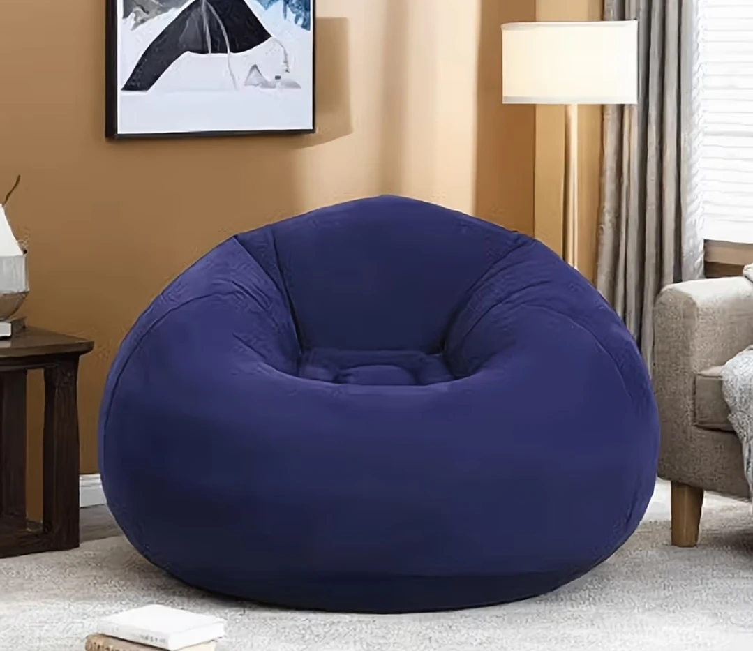 Blue Inflatable Bean Bag Chair