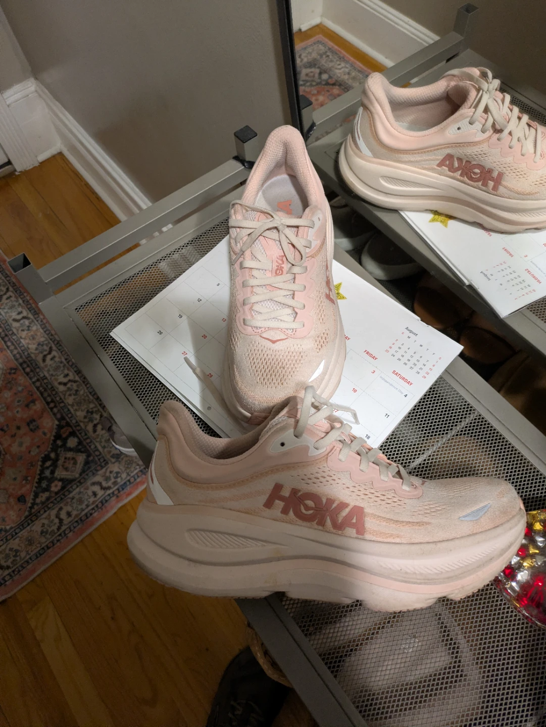 Hoka Bondi 8 Women's Running Shoes - Pink - photo 4