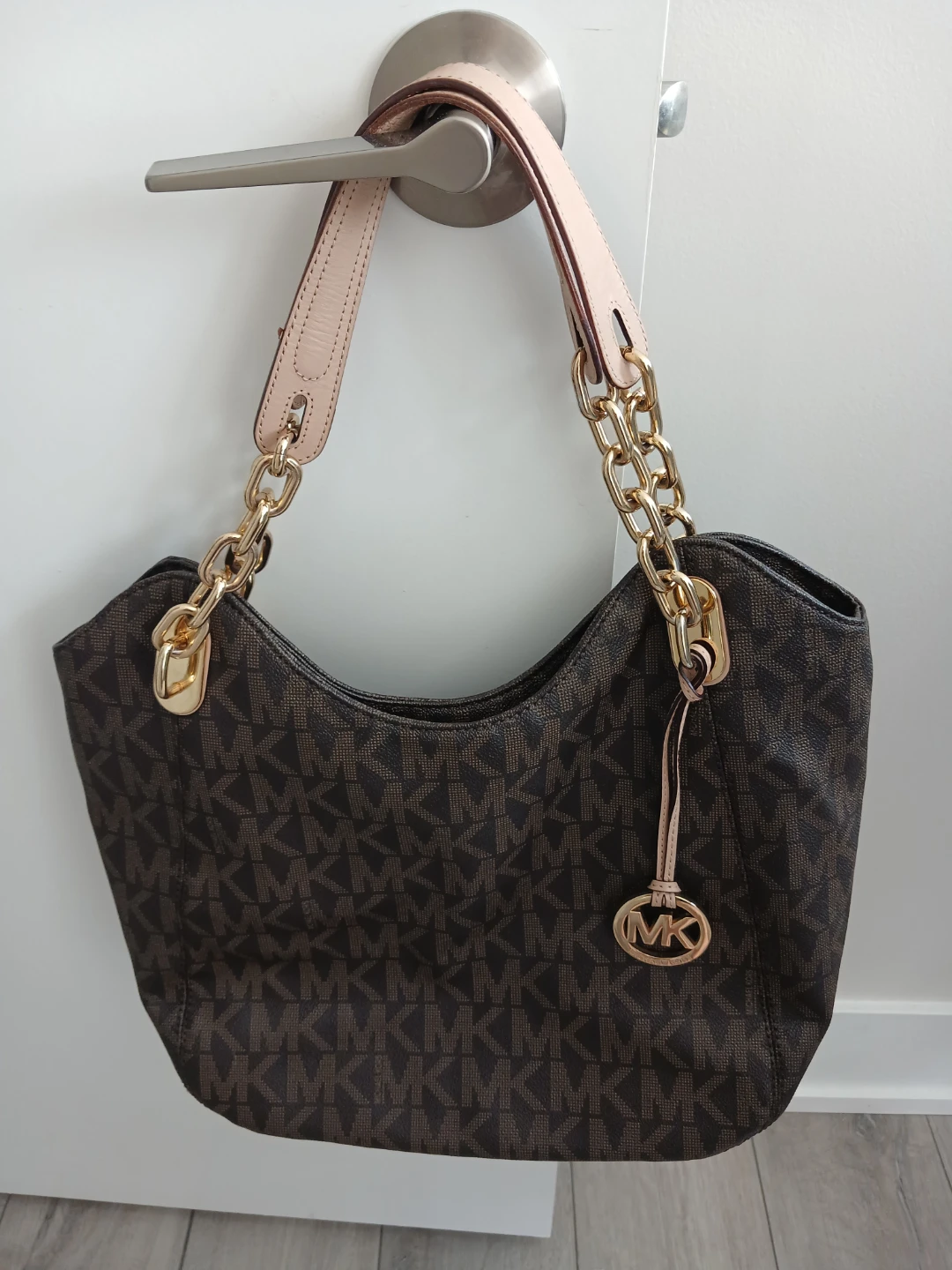 Michael Kors Brown MK Signature Hobo Bag