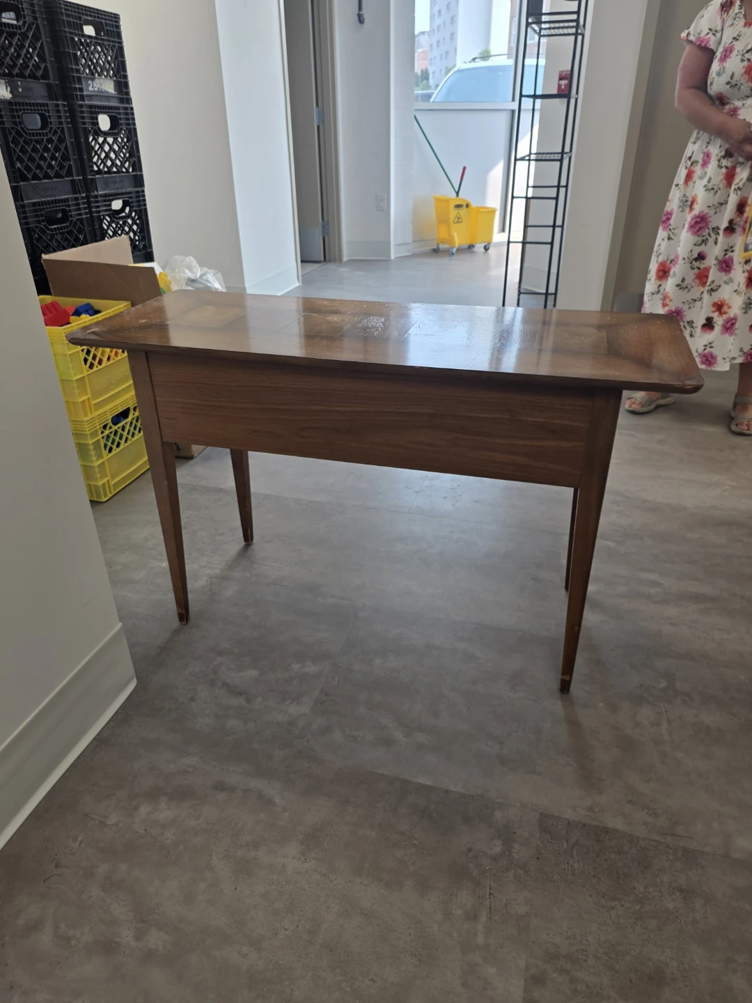 Vintage Wooden Table with Two Drawers - photo 5