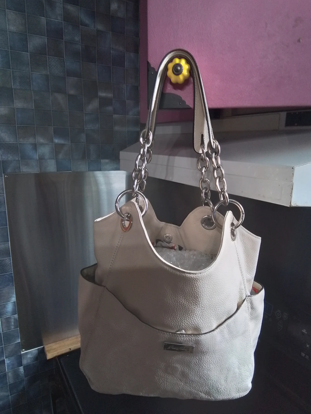 Grace Adele Leather Hobo Handbag