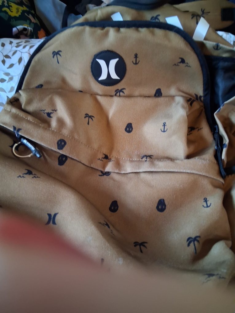 Hurley Backpack - Tan with Palm Trees and Anchors - photo 4