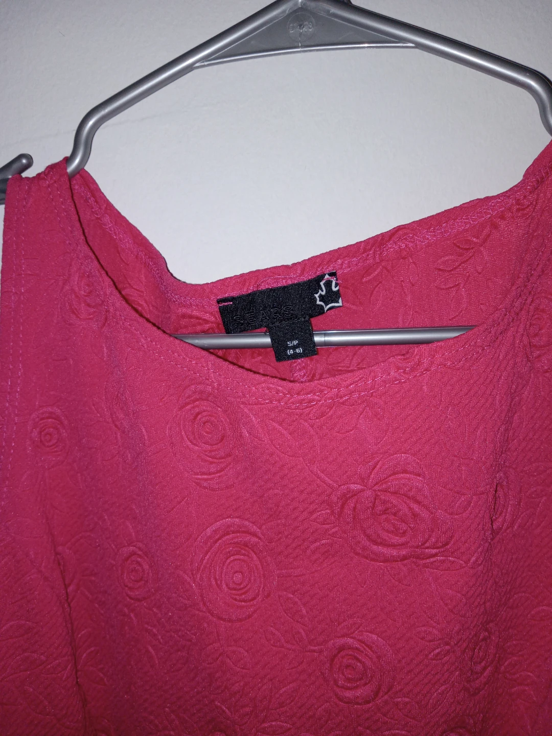 Pink Textured Rose Sleeveless Dress - photo 2