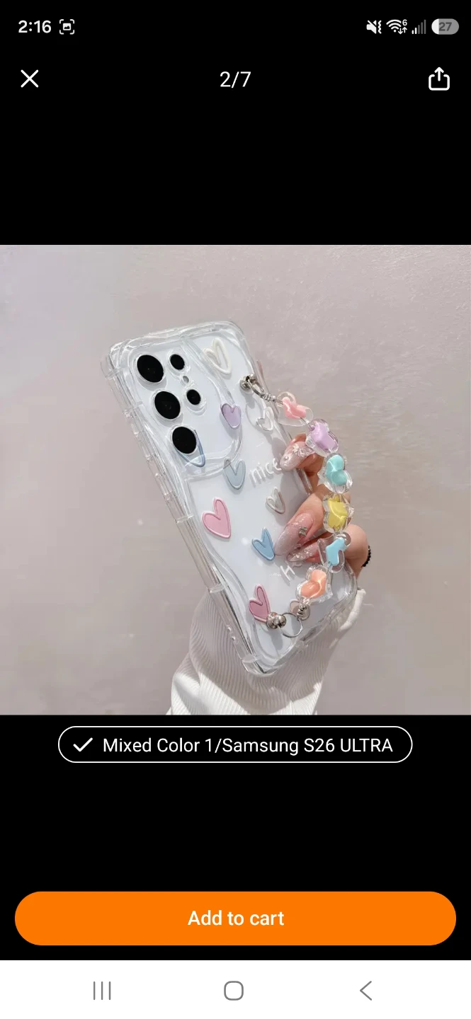 Samsung S26 ULTRA Phone Case with Charm