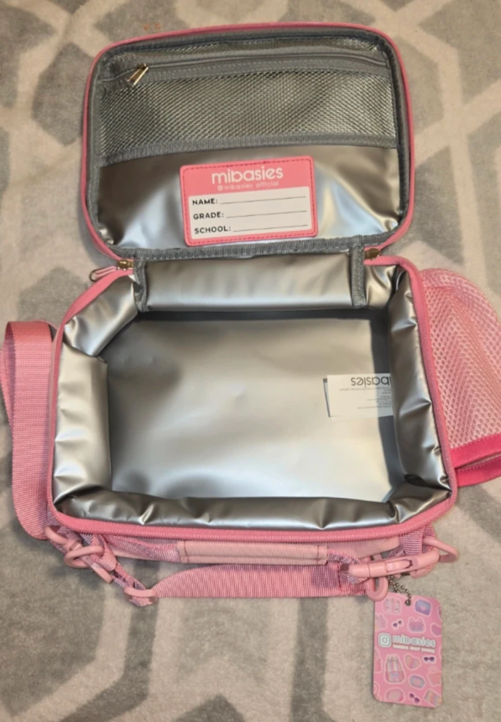 Mibabies Pink Cat Lunch Bag - photo 2