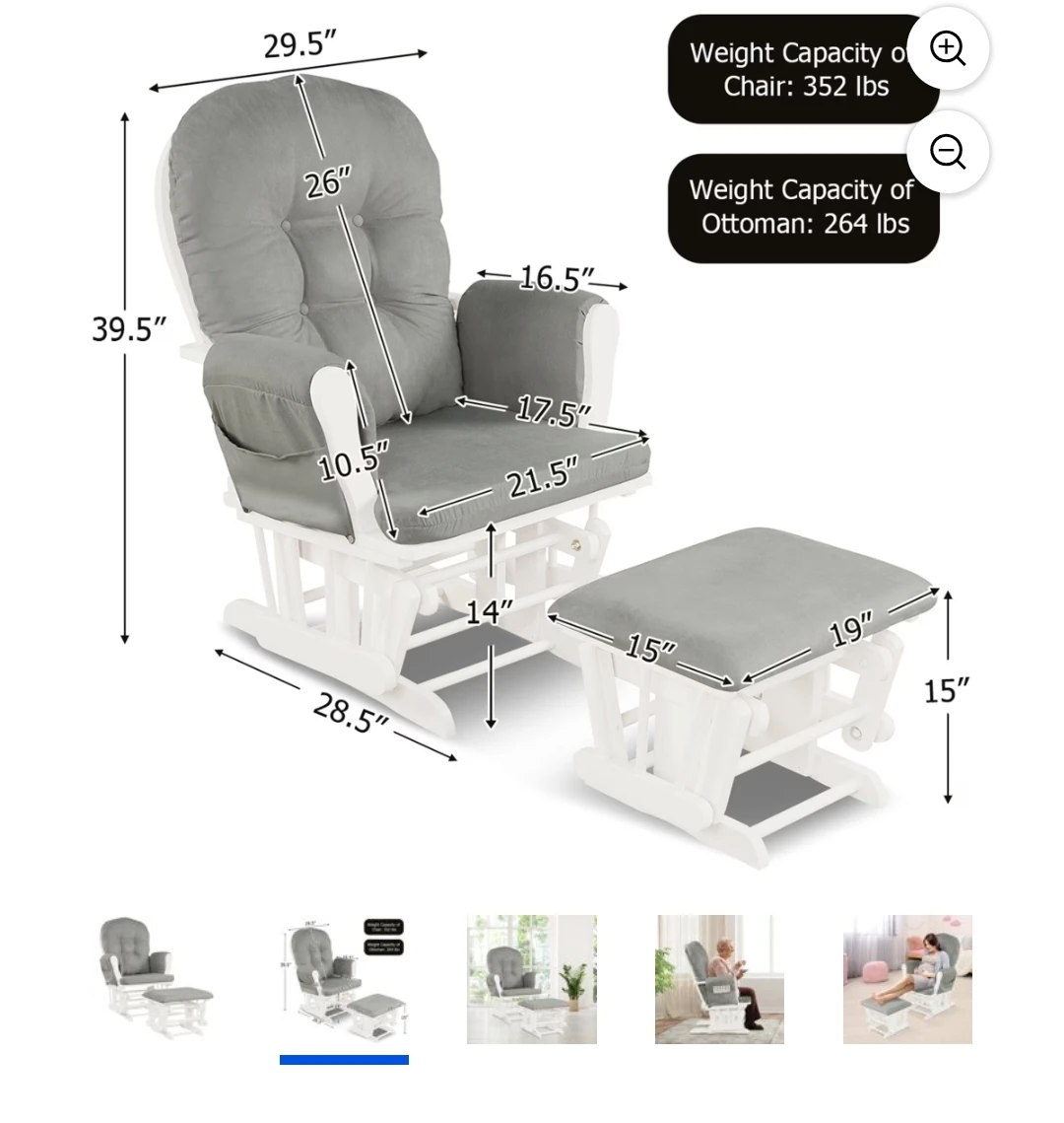 Gymax Baby Nursery Relax Rocker - photo 3