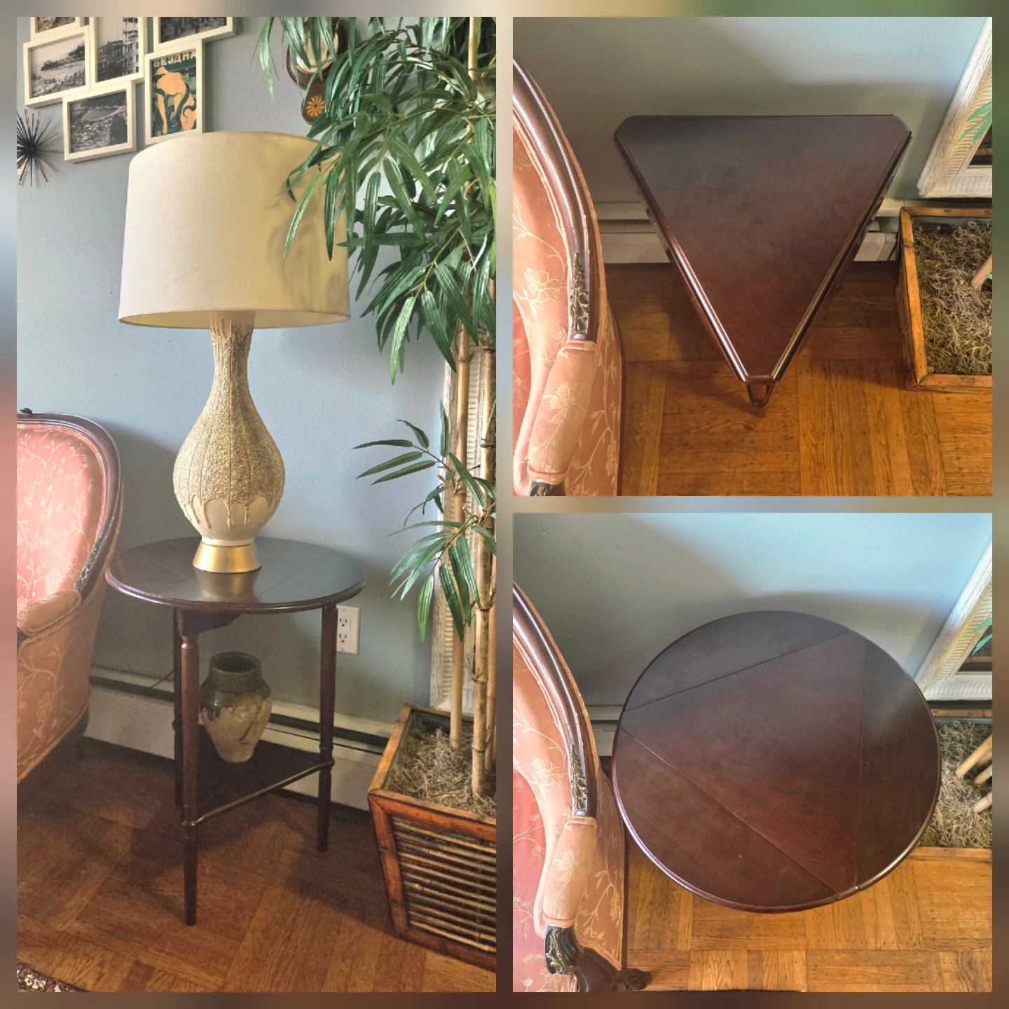Bombay Solid Wood Two-Tier Convertible Round Table