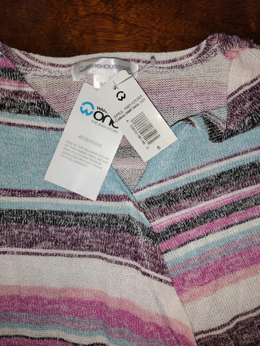 Warehouse One Striped Twist-Front Top - Size S - photo 2