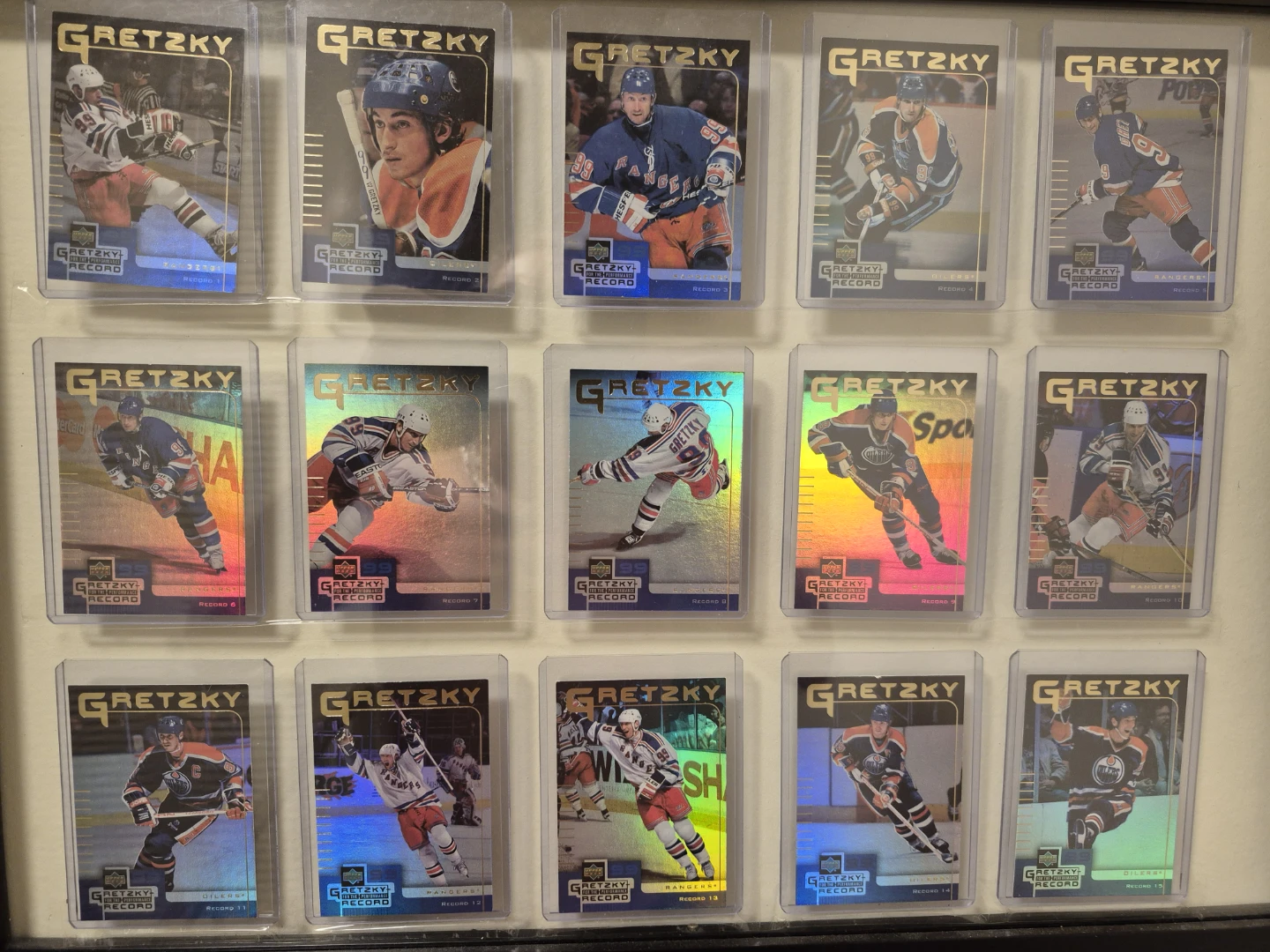 Wayne Gretzky Record Card Collection